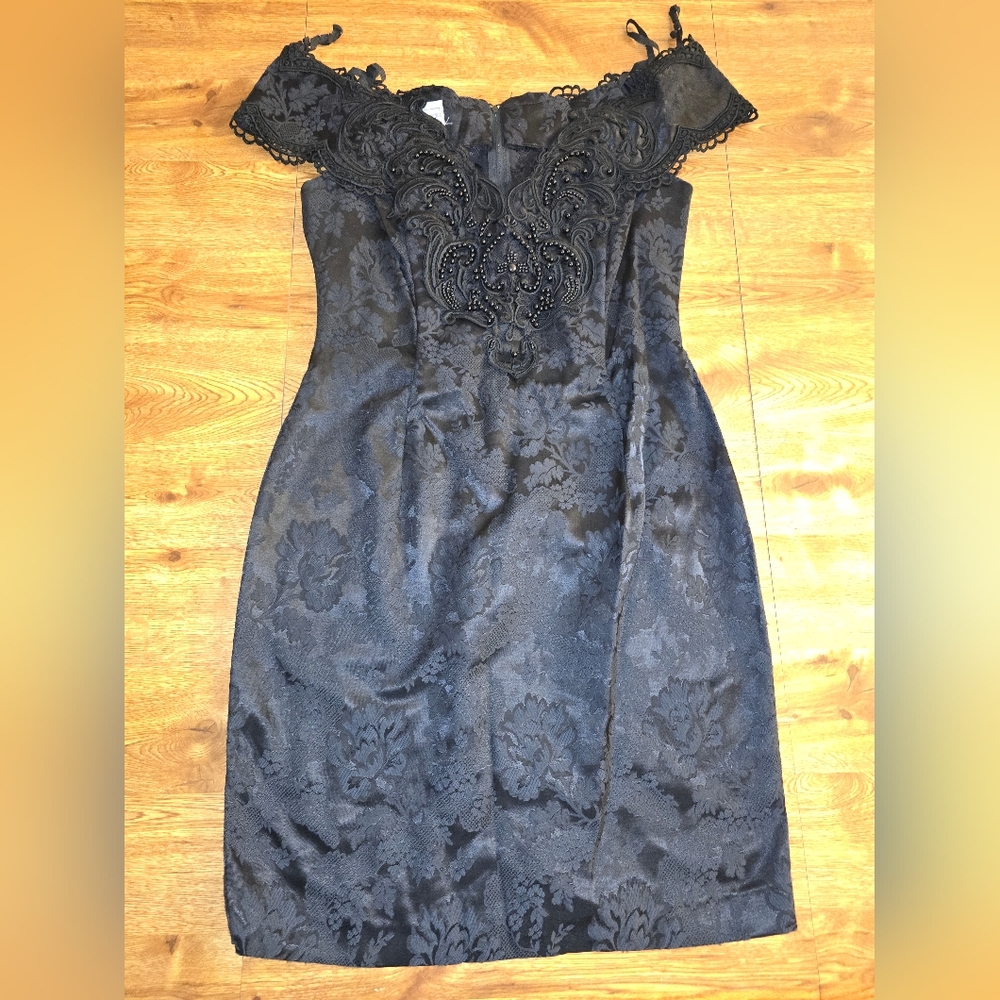 Black floral dress